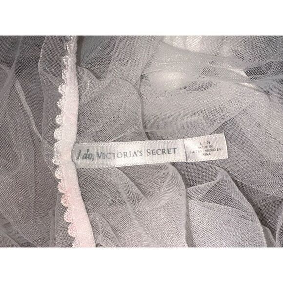 VICTORIAS SECRET I DO COLLECTION BRIDAL WHITE  FLY AWAY NIGHTIE Large - Picture 5 of 5